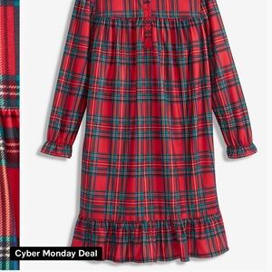 Charlie Holiday Red Plaid Kids Nightgown
